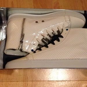 white men's high top Blvck Scvle brand sneakers.
