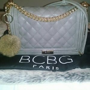 Gray BCBG quilted purse