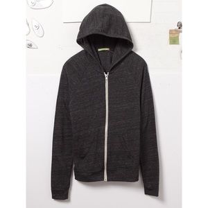 NEW Relay Raglan Eco-Jersey Zip Hoodie in Eco Blk