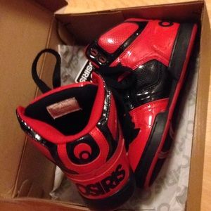 Brand New Osiris sneakers. Red & Black. Youth 4