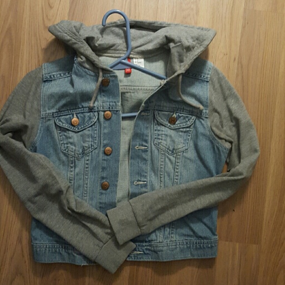 Hooded denim vest- hoodie