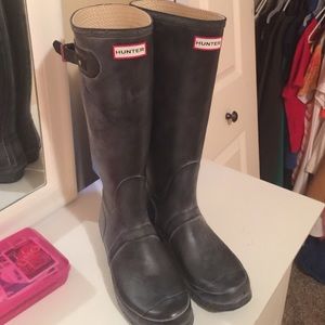Ash black hunter boots size 10