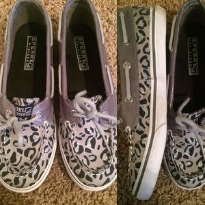 sparkly cheetah sperrys