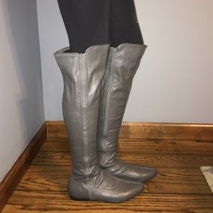 Gray knee high boots NWOT