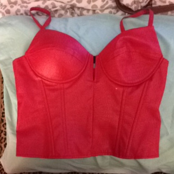 Red corset top
