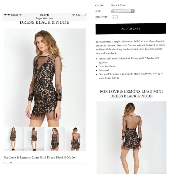 SOLD For love and lemons dress - Picture 4 of 4