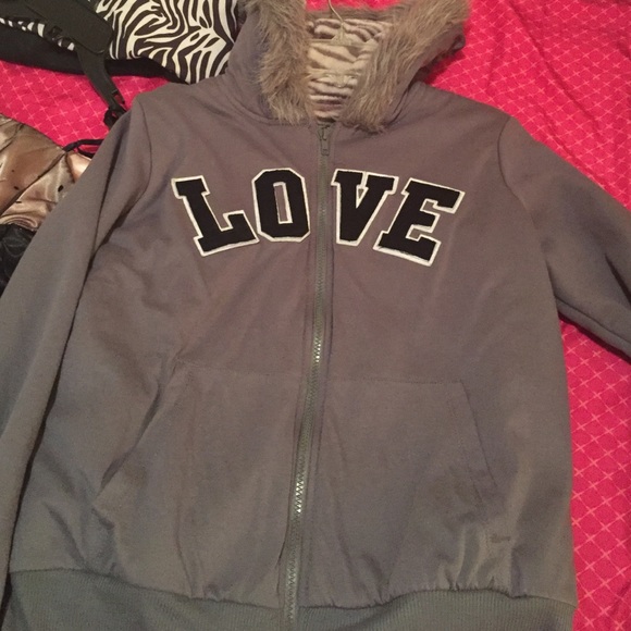 Large zebra print love jacket