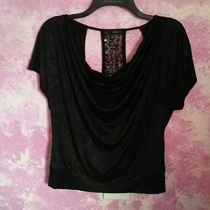 Cute black w/gold detail top