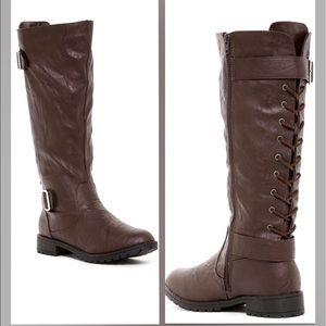 🎉HP🎉💕Carrini Brown, Buckle/Lace-Up Boots.💕