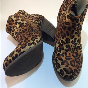 Leopard print boots