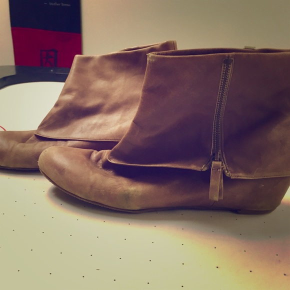 Tan ankle booties