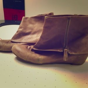 Tan ankle booties