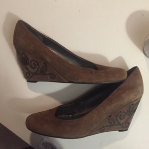 Suede wedges- size 11