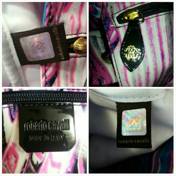 100% Authentic Roberto Cavalli Large Tote Purse - Picture 3 of 4