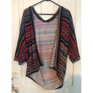 Aztec designed, warm cardigan