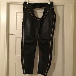❌ SOLD ON VINTED❌Black brown leather riding chaps