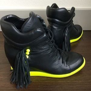 Modern Vice Neon-Studded Wedge Ankle Boots