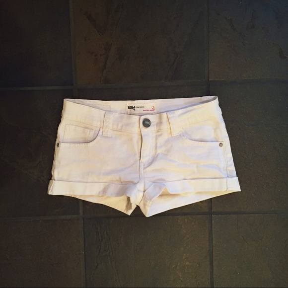 White Denim Shorts - Picture 1 of 2