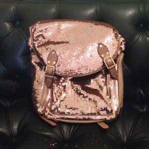 MZ Wallace rose gold sequin backpack!