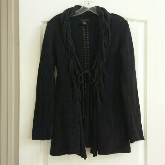 BCBG Sweaters - BCBG black cotton cozy sweater
