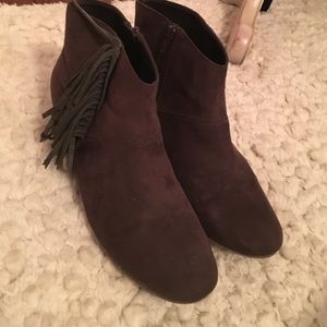 Brown Ankle Booties- Never Worn