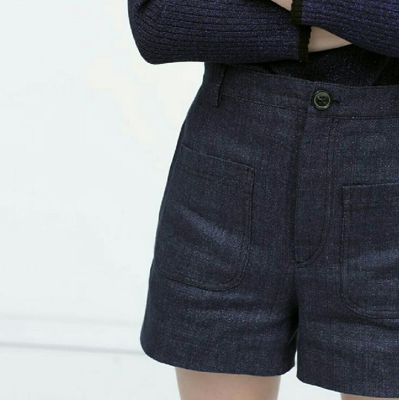 Zara patch pockets high waist shorts - Picture 3 of 4