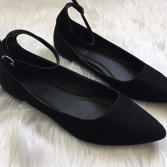 Topshop Shoes - Flash Sale-Topshop Black Suede Flats