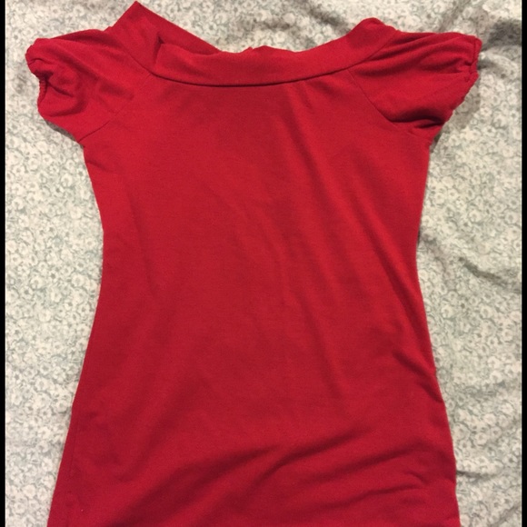Guess red top with a cut out back