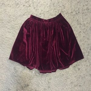 American Apparel Stretch Velvet Skirt