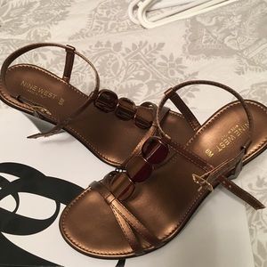 Bronze Nine West wedges