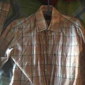 Boss long sleeve soft salmon color button up (M)