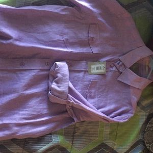 bruno pastel purple long sleeve button up men(M)