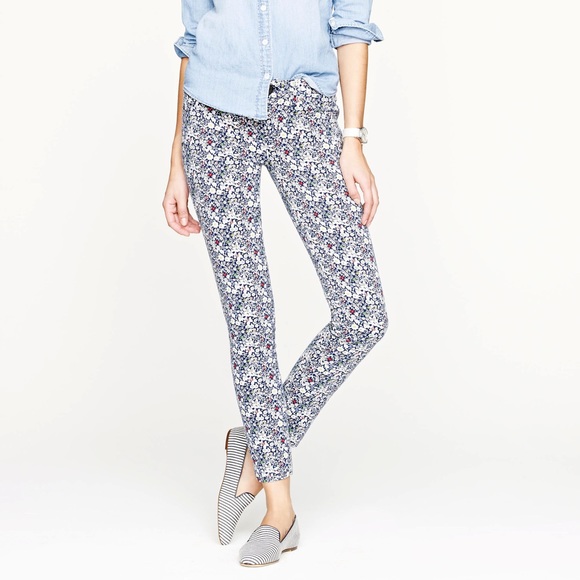 SALE: RARE J. Crew Liberty Toothpick Floral Jean