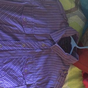 mens (M) purple long sleeve button up
