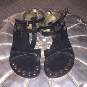 Black Matt Bernson KM Gladiator Sandals