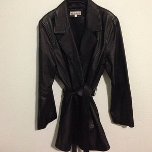 Black Leather short coat