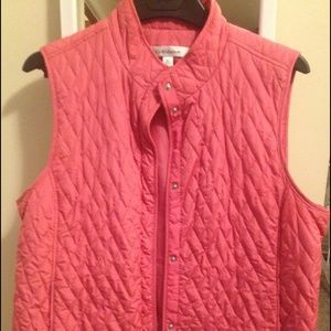 Salmon quilted vest