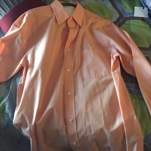 long sleeve (L) button down salmon colored