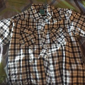 Black button down flannel style size M