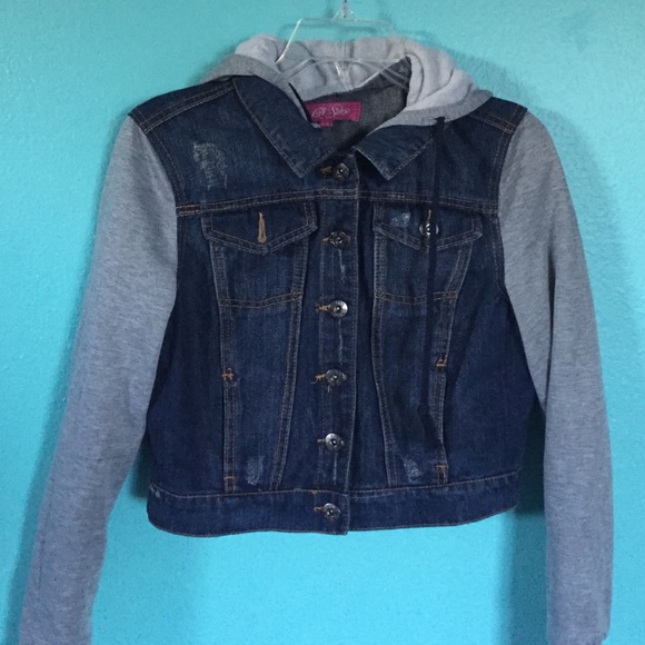 denim hooded jacket