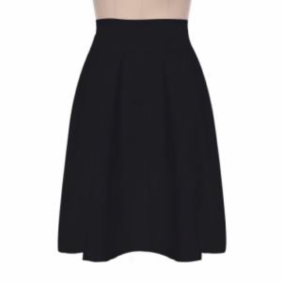 Black & Pink Pleated High Waisted Midi Skirt NWT - Picture 3 of 4