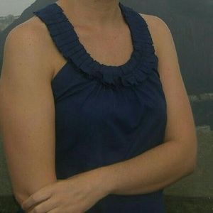 J. Crew navy blue, 100% cotton dress