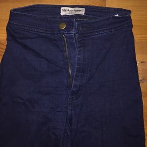 American apparel dark blue easy jeans XXS