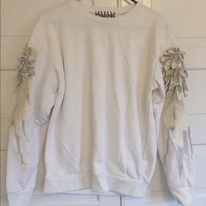 Angel Wing White Sweatshirt