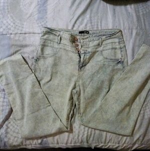 Lady's high waist jeans