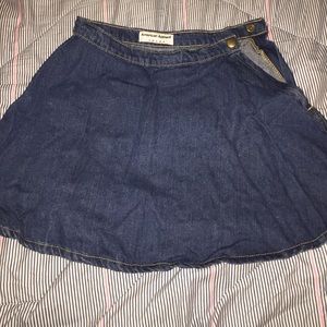 American apparel dark wash high waisted denimskirt