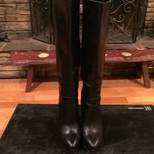 Black knee length boots