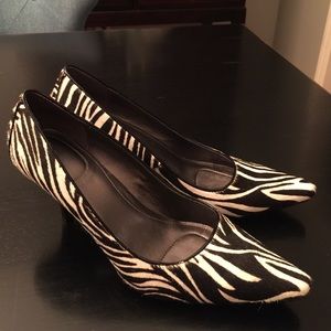 Calvin Klein fur pumps