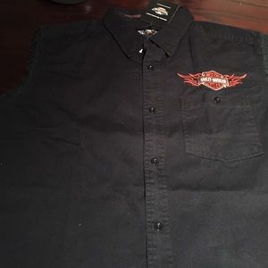 Harley Davidson black sleeveless shirt