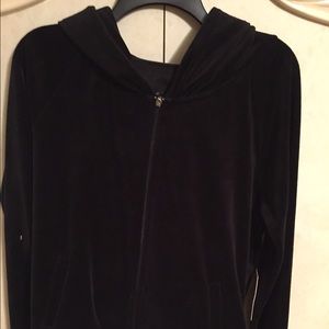Juicy couture black velour hoody.